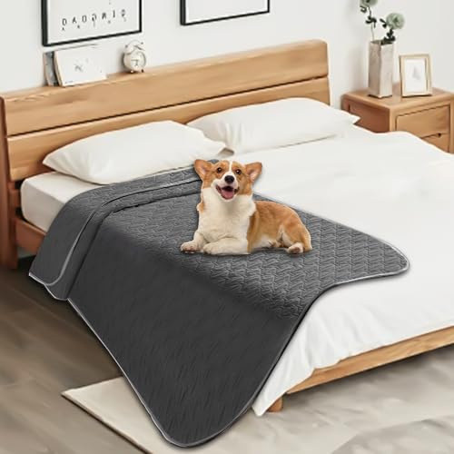 BAIFULAI Coperta impermeabile per cane - 180 x 75 cm - Tappetino antiscivolo e tappetino per gatto - Protezione per divano/letto per cani grandi e piccoli - Coperta protettiva reversibile