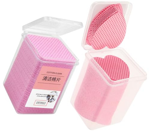 HOMSFOU 400 Nagellackentferner Pads aus Baumwolle Fusselfreie Nagelreinigungstücher mit Kasten Saugfähige Abschminktücher für Unterwegs Nagellackentferner Tücher