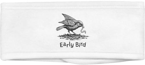 Azeeda 'Early Bird With Worm' Beauty Headband (HB00048323) | Soft Hair Band for Makeup, Skincare, Spa and Facial Treatments