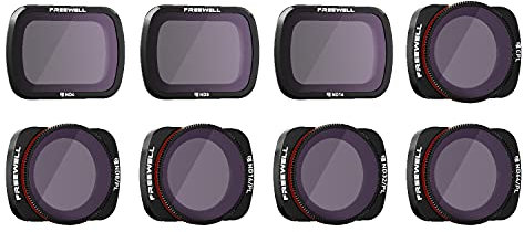 Freewell All Day - 4K-Serie - 8-Pack ND4, ND8, ND16, CPL, ND8/PL, ND16/PL, ND32/PL, ND64/PL Camera Lens Filters Kompatibel mit Osmo Pocket, Pocket 2