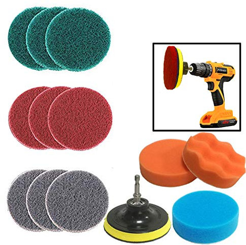JOQINEER Reinigungsbürste Drill Brush Reinigungsbürsten Reinigungskit 13pcs für Bohrmaschinen Schwämme Allzweckreiniger die Reinigung von Poolfliesen Waschbecken Badewannen Keramik Auto reinigungsset