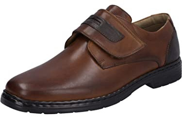 Josef Seibel Homme Chaussures Basses avec Velcro Alastair 02, Monsieur Chaussures Basses,Largeur K (Extra-Large),Semelle intérieure Amovible,Marron (Cognac-Kombi),42 EU / 8 UK