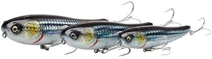 Savage Gear Gewöhnliche Meeräsche - Premium-Walking-Köder für Salzwasser- und Süßwasserangler, Weitwurf Design, dezentes Rasseln, ideal für Seebarsch, Hecht, & mehr Black Mullet Loose Scales 10 cm