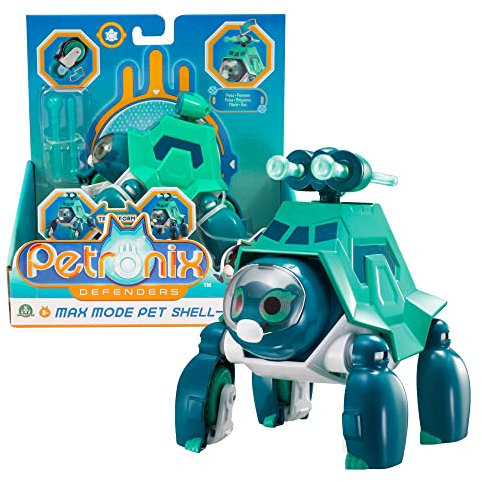 Giochi Preziosi Petronix Defender Shell-E, Mission Welpe mit mechanischer Funktion, Actionfigur 12 cm, verwandelbarer Superheld für Kinder ab 3 Jahren