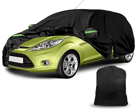 Autoabdeckung Wasserdicht Atmungsaktiv, Vollgarage Autoplane für Regen Sonne Staub Schutz, PKW Abdeckplane Wetterfest, Faltgarage Kompatibel mit Ford KA(1996-2013)