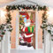 Decorazione Natalizie per Porta, Copertura Porta Babbo Natale Copriporta Natalizio, Addobbi Porta d’Ingresso Natale, Door Cover Christmas Sfondo Banner Casa (Babbo Natale)
