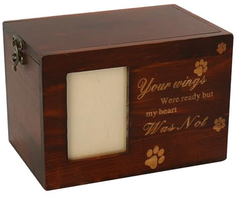 Wedhapy Urnes Commémoratives pour Animaux De Compagnie Boîte à Cendres De en Bois Personnalisée Urne Commémorative pour Cendres De Chat Crémation Urnes pour Animaux De Compagnie
