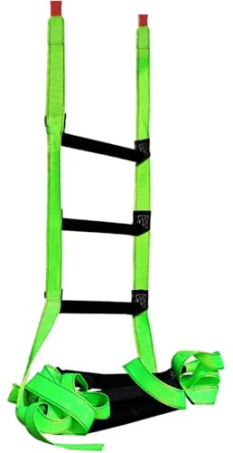 CRAYZA Fire Escape Ladder, 10 Feet Portable Safety Rope Ladder with 2 Hooks for 2-3 Story Homes, Multi-use for Kids and Adults