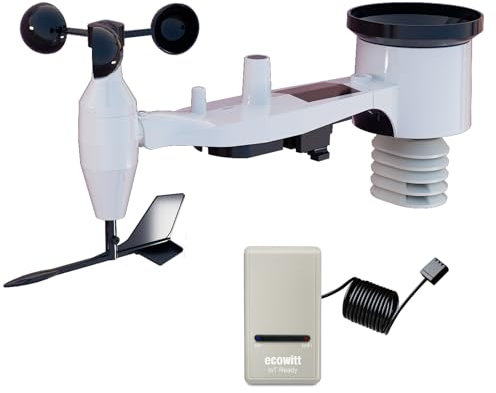 ECOWITT Wifi Weather Stations GW1201, 7 in 1 Solar Power Home Wireless Outdoor Sensor Unit WS69, 3 in 1 Wifi Indoor New Gateway GW1200, IOT Intelligent Linkage Control, Ecosystem Weather Assistant