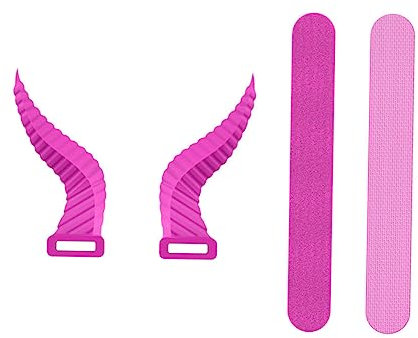 Angoily Kopfhörerhörner Silikon Kopfhöreraufsatz Weich Flexibles Headset Zubehör Für Gaming Party Camping in Leuchtendem Rosarot