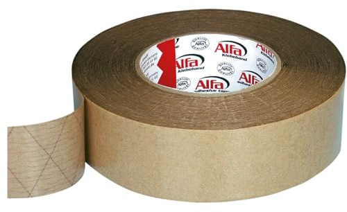 Alfa 226 Ruban adhésif spécial double-face StrongTac, 30 mm x 50 m, 2 pièces, pour montage de plinthes en tissu ou moquette, extrêmement fixant