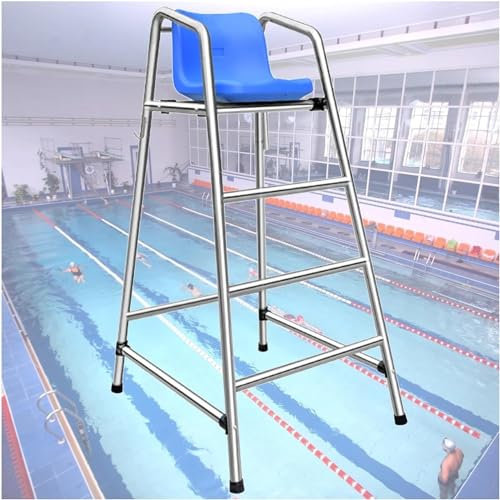 SAFWELAU Taburete alto Escalera para Piscina Elevad 120 cm/150 cm/180 cm de alto Sillas de salvavidas para piscina, Silla elevada de salvavidas para adultos/entrenador deportivo/niños, Carga 300kg(78x