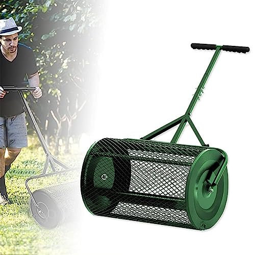 OJKJGY Esparcidor de abono, esparcidor de turba, esparcidor de Malla metálica Resistente, para césped y jardín, esparcidor de estiércol antioxidante para Plantar y sembrar, Separado, 32 x 60 cm