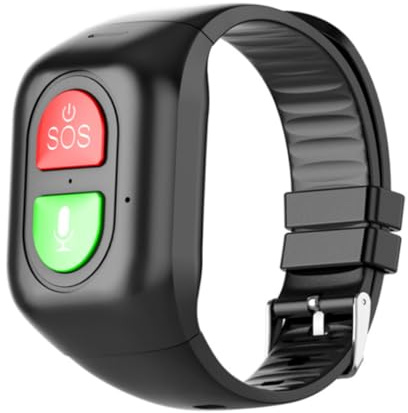Bracelet SOS Bracelet Bracelet Bracelet Emplacement d'urgence Bracelet Bracelet Fitness Watch for Seniors Kids Black Emergency Bracelet