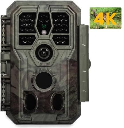 GardePro A50 Trail Camera, Ultra-HD 4K Sensor, Super Low Light Sensitivity, New-Gen Image Technology, 100ft Night Vision, Motion Activated, Waterproof for Wildlife Garden Traps (2025 New)