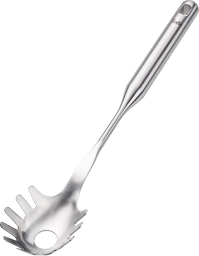 Fissler Essential/Edelstahl-Spaghettiheber (34 cm) großer Pasta-Löffel, Nudel-Kelle, mit Aufhänge-Öse, Spülmaschinen-geeignet