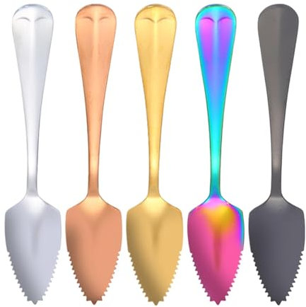 Cuchara de pomelo de acero inoxidable serrada, herramienta de cocina de Silverware, utensilio de cocina, utensilio de cocina para kiwi, postre, fruta cítrica