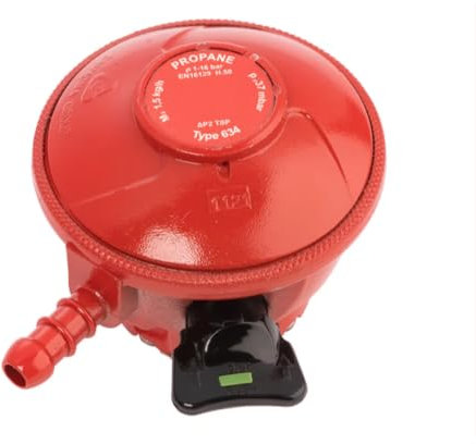 JD Brands Regolatore a Gas/Barbecue da Patio, 27 mm, con Clip, 37 mbar, 1,5 kgh, Adatto per Gas calorico/flogas, Barbecue e riscaldatori da terrazza