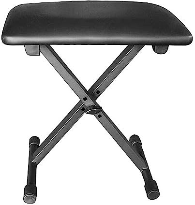 X Style Tangentbordstolstolstol, Justerbar Höjd Pianobänk med Bekväm Vadderad Säte, Bärbar för Elektronisk Daglig Användning