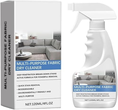 Smacchiatore per Tessuti per Divani,120ml Detergente per Divani in Tessuto,Sofa Fabric Cleaning Spray,Pulitore di Tappezzeria,Detersivo per Lavatappeti