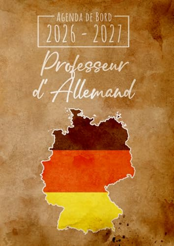 Agenda de Bord 2026-2027 – Professeur d'Allemand: Carnet de bord enseignant A4 | Planification de cours avec un tableau semainier (1 semaine sur 2 pages) pour l'année scolaire | Relevé de notes