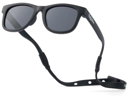 BABY SUNNIES Lunettes de soleil polarisées pour bébé avec sangle – Lunettes de soleil incassables flexibles pour nourrissons de 0 à 24 mois