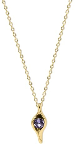 EVE'S ADDICTION Women's Custom Pea in a Pod Gold Tone Pendant (16 chain) - Pea Pod Jewelry - Custom Simulated Birthstone Necklace - Gifts for Mom - Gifts for Mom