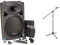 Ibiza Light & Sound PORT15UHF-BT Mobile Sound 15 Zoll, 800 W Beschallungsanlage/DJ Box mit Bluetooth, USB, Akku, 2x UHF Mikro und Radio & TIGER MCA68-BK Mikrofon-Boomständer, Schwarz