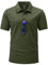 YSENTO Herren Poloshirts Kurzarm Golfshirts Atmungsaktiv Funktionell Tennis Arbeit Casual T-Shirts mit Brillenhalter(Armeegrün,3XL)