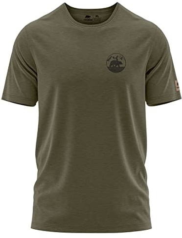 FORSBERG T-Shirt Ängarson, Farbe:Olive-Melange/schwarz, Größe:M
