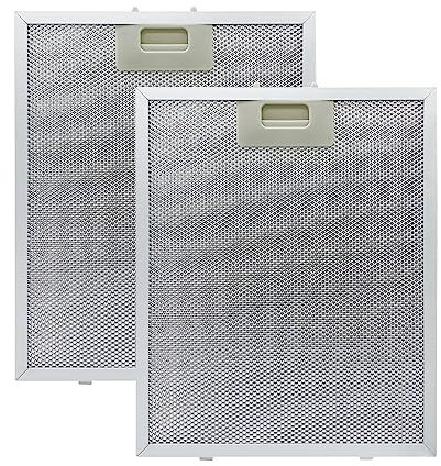 WAIZHIUA Lot de 2 Filtre à Graisse Métallique pour Hotte Aspirante 320x260mm, Graisse en Aluminium pour Hotte Aspirante pour Nombreuses Grandes Marques de Hottes Aspirantes