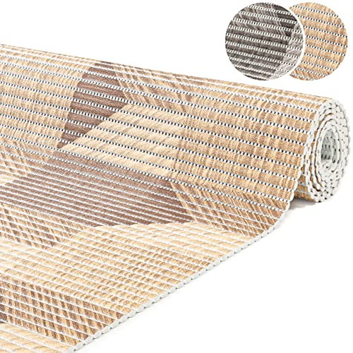 ANRO Badematte Weichschaummatte Bad- und Duschvorleger Antirutsch Badläufer 3D Holz Braun 180x65cm