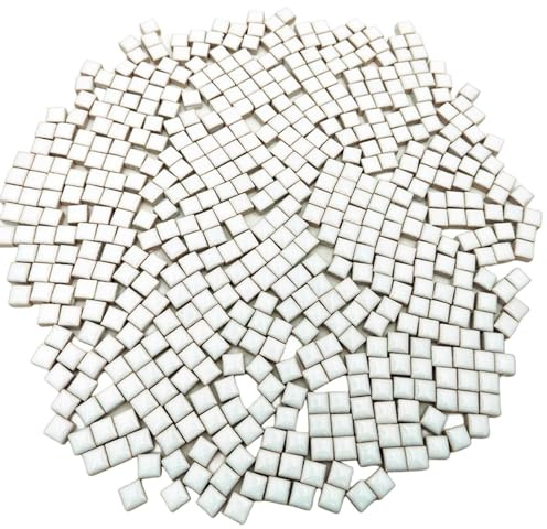 BTMIEY Piastrelle quadrate per mosaico in ceramica da 500 g, 500 pezzi, 1 x 1 cm, realizzate a mano, creative, micro mosaico creativo per gli amanti dei progetti fai da te e decorazioni per la casa