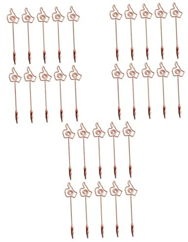 ABOOFAN 30 STK Fotohalter Fotoständer Bildhalter Esstisch Basis Hochzeitsplatzhalter Drahthalter Halter Für Fotoclips Namenskartenhalter Weihnachtsmenü-Clip Ortsname Metall Rechnung Ordner