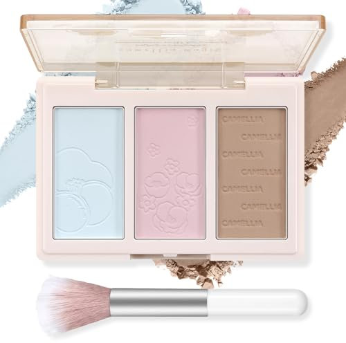 Boobeen Blush Contour Highlighter Makeup Palette - 3 Farben Schimmer oder Matte Powder Palette für Blush, Highlighting, Bronzer & Glowing das Gesicht