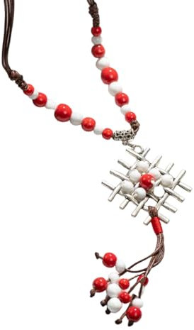 IOETSEUT Halskette Mode Schmuck Böhmisch Vintage Handgemachte Halskette Keramik Perlen Anhänger Bulk Ware Collier Femme Bohemian Schmuck Geschenk