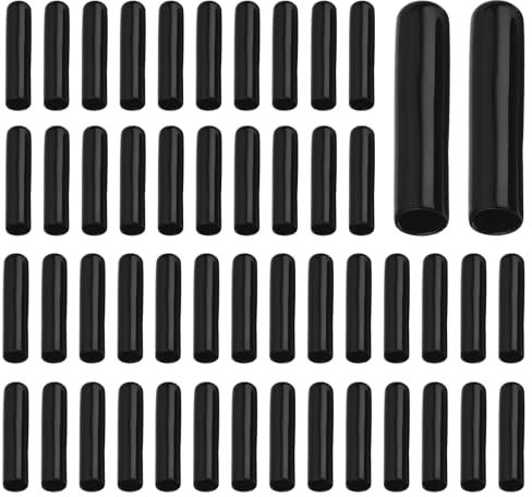 SUZEYEN 40PCS Liquor Bottle Pourer Caps – Black Rubber Speed Pour Spout Covers for Olive Oil, Wine, Vinegar & Spirits – Anti-Dust Durable PVC Spout Caps for Spill Prevention & Hygiene