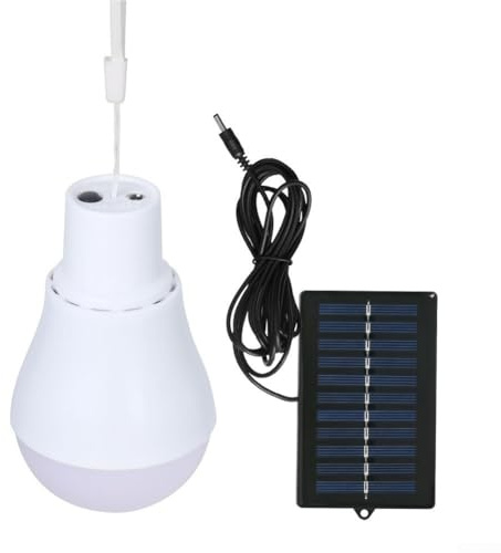 Lampadina a pannello solare portatile, lampada a LED ricaricabile ad energia solare per capannoni, lanterna, lampada per interni ed esterni con pannello per campeggio, tenda, pesca, escursionismo