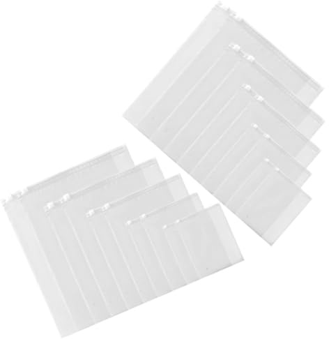 HEALSOPTHY 10pezzi Sacchetti Porta Abiti Con Zip in Spessa Semi-trasparente Buste Per Imballaggio e Viaggio Varie Misure - Per Campeggio Business e Stoccaggio Abbigliamento