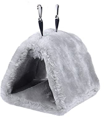 KFGISD, Casa Nido de Pájaro Mascota Pájaro Loro Periquito Cálida Hamaca Jaula Choza Tienda Cama Cueva Colgante G,Casa para pájaros(C)