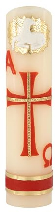 Alpha Omega Handmade Artisanal Sheep Candle Cirio Pascual Lent Easter Holy Week
