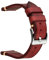 Berfine 22mm Retro Handgemacht Rindsleder Uhrenarmband, Quick Release Leder Uhrenband,Ersatzarmband für Damen Herren,Rot