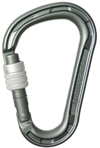 EDELRID Unisex – Erwachsene HMS Magnum Screw Carabiner, Slate, one Size