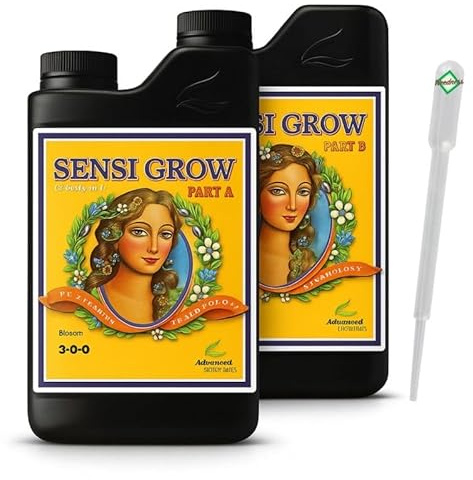 Weedness Advanced Nutrients Sensi Grow A&B 1 L – pH perfekt gödsel för kraftiga växter – Kokosjord hydroponik