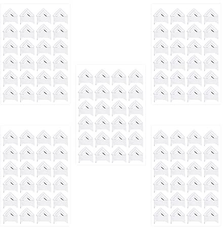 5 Blatt Weiß Fotoecken Selbstklebend, Fotoecken Foto Ecken, DIY Album Corner Aufkleber für Scrapbook Deko, Fotoalbum, Tagebuch Dekoration