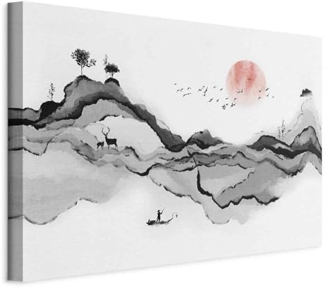 murando - Quadro Acustico giapponese Paesaggio 120x80 cm 1 pezzo schiuma acustica Quadri Moderni Camera da Letto - su Tela - Pannelli Fonoassorbenti Decorativi - Acustiche c-A-10088-b-b