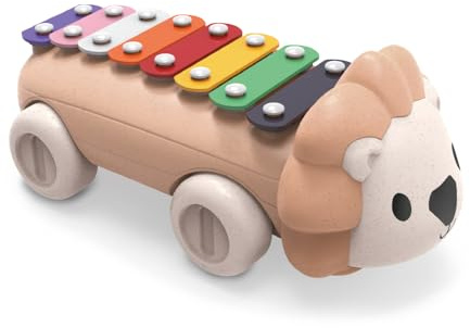 Sport1 Xilofono Leone in bioplastica. Xilofono per bambini sicuro e divertente. Xylophone per bambini della Linea bio Ecomusic. Gioco e strumento musicale. Giochi musicali neonato e idea regalo.