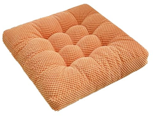 Bequemer Bodenpillow, Bean Velvet Bodenkissen für Stuhl, Büro, Tatami, Schlafsaal, Gebetsteppich, Alljahres-Sitzpolster für Gesäßunterstützung(Orange)