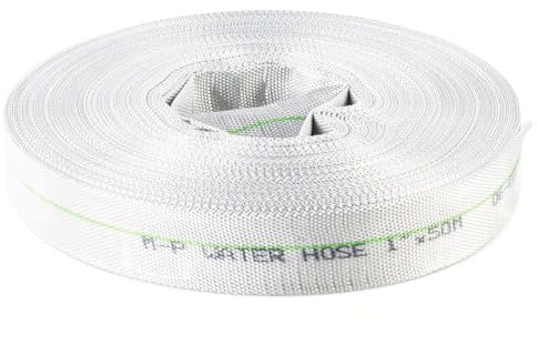 Flexibel slang för brandpumpar | Ø 26 mm/1 tum | Längd 50 m | för smutsigt rent vatten avloppsvatten | termisk och mekanisk beständighet | polyester