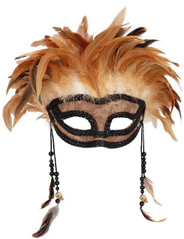 Boland - Demi-masque vaudou, masque d'horreur pour déguisements, Halloween et Carnaval, chaman, thaumaturge